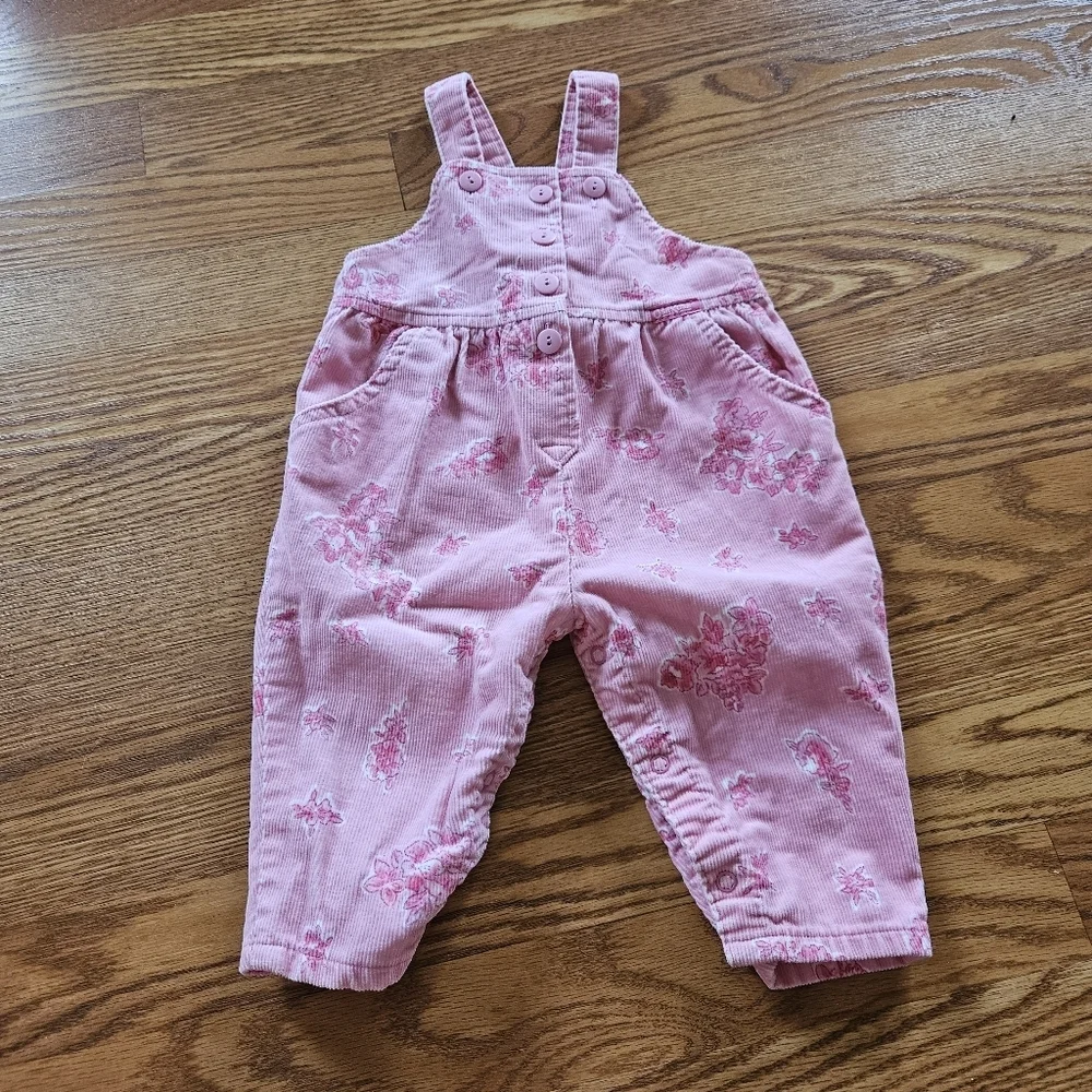 Vintage Oshkosh Snap leg overalls floral pattern